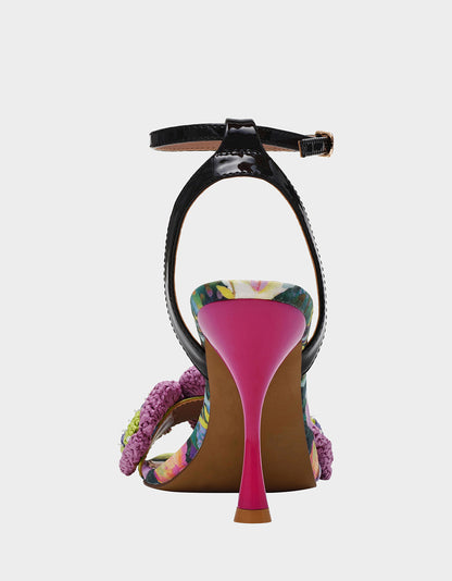 Betsey Johnson Great Value - AINSLEYY BRIGHT MULTI Square-Toe Floral Heel