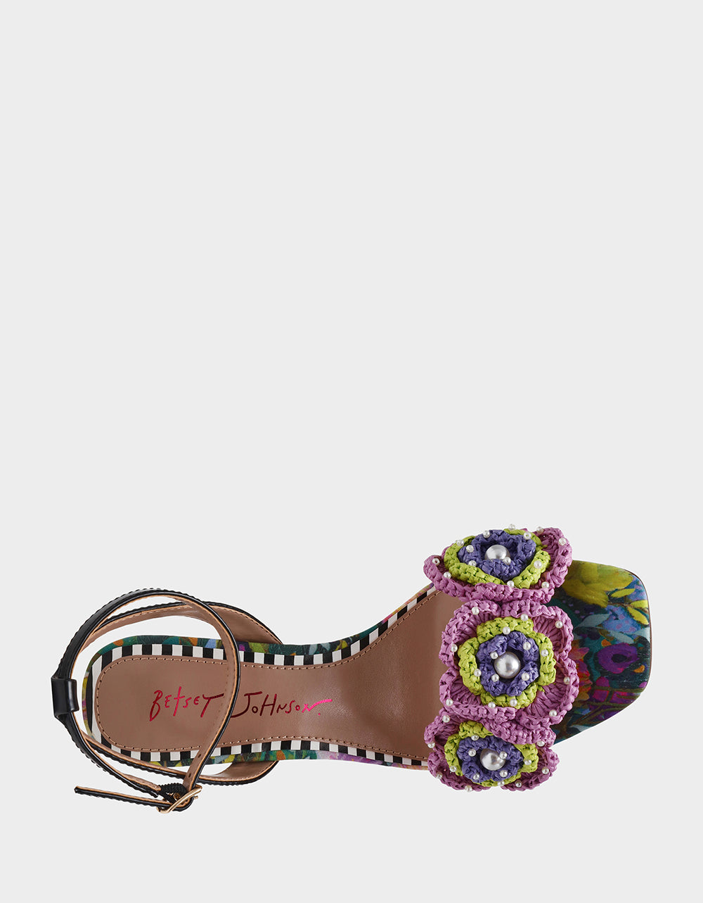 Betsey Johnson Great Value - AINSLEYY BRIGHT MULTI Square-Toe Floral Heel