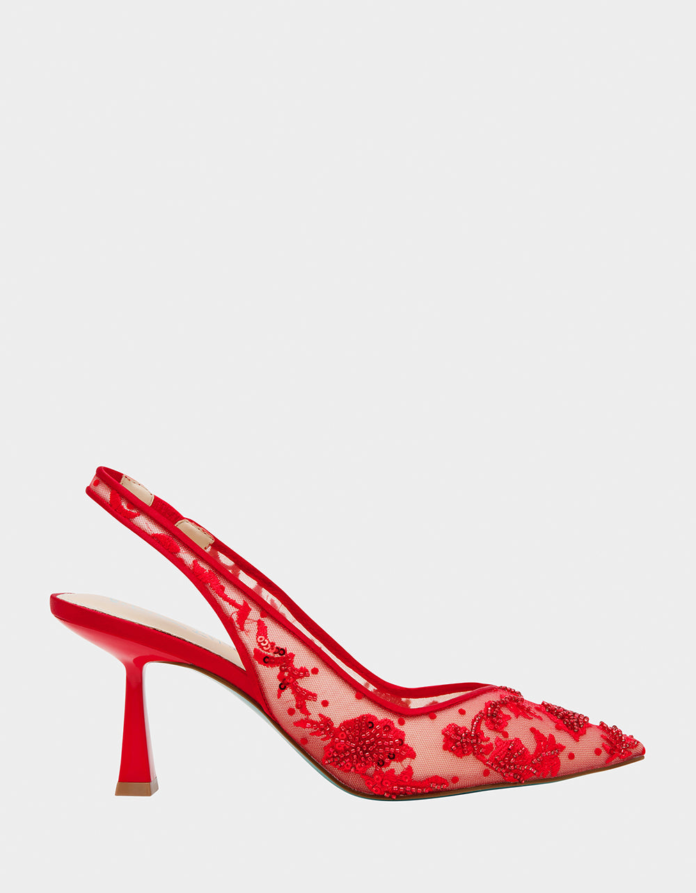 Betsey Johnson New - NIKKI RED Pointed Toe Slingback Heel
