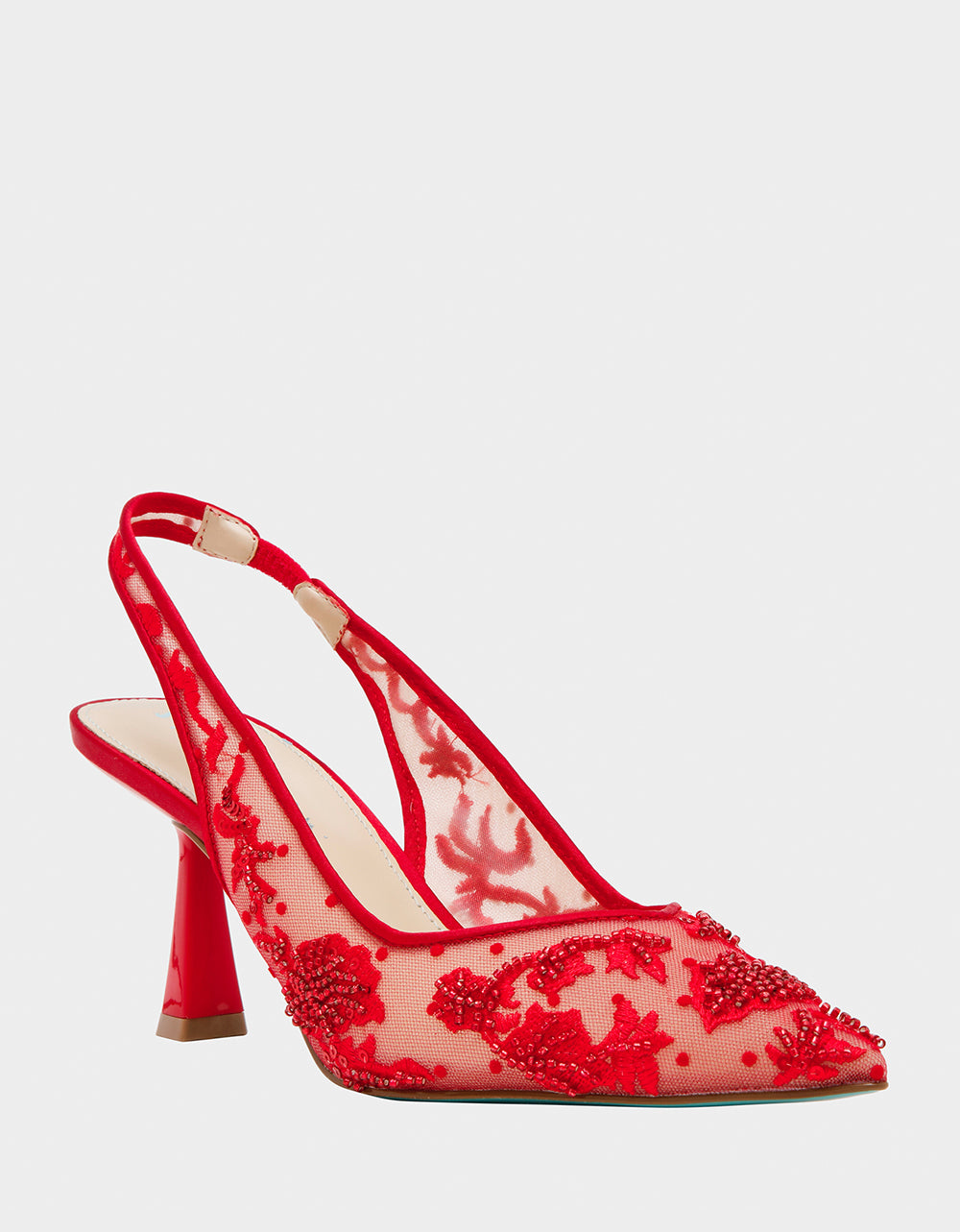 Betsey Johnson New - NIKKI RED Pointed Toe Slingback Heel