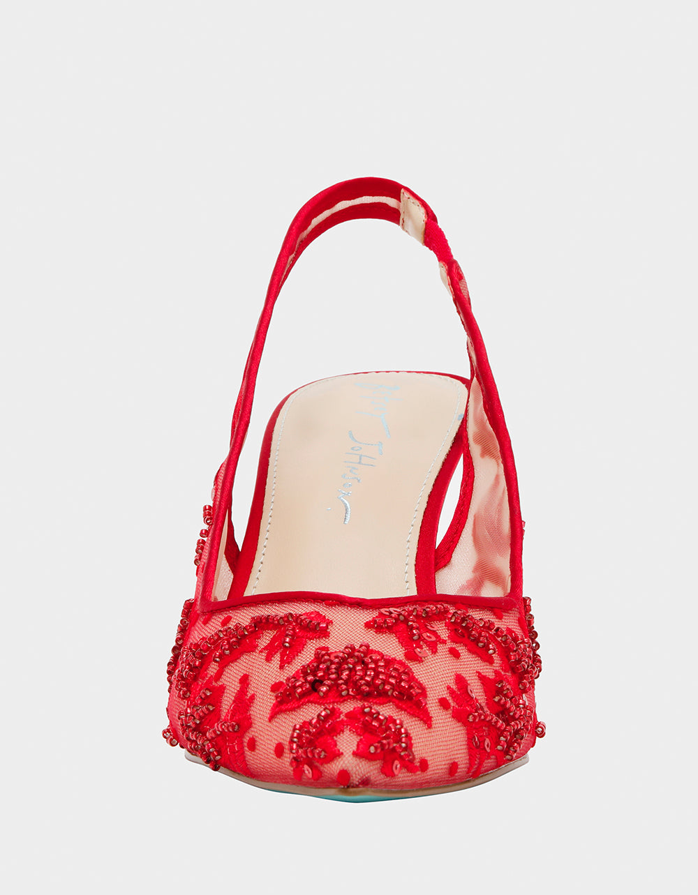 Betsey Johnson New - NIKKI RED Pointed Toe Slingback Heel