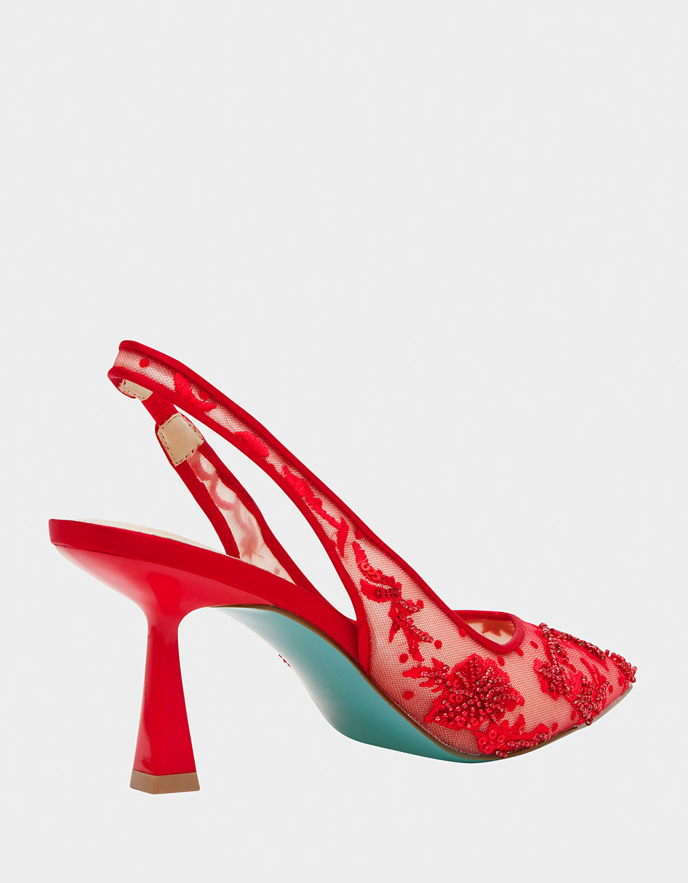 Betsey Johnson New - NIKKI RED Pointed Toe Slingback Heel