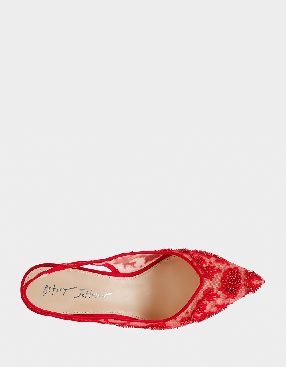 Betsey Johnson New - NIKKI RED Pointed Toe Slingback Heel