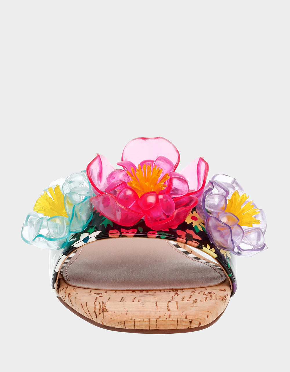 Betsey Johnson Exclusive - BRICE BLACK MULTI Floral Slide Sandal