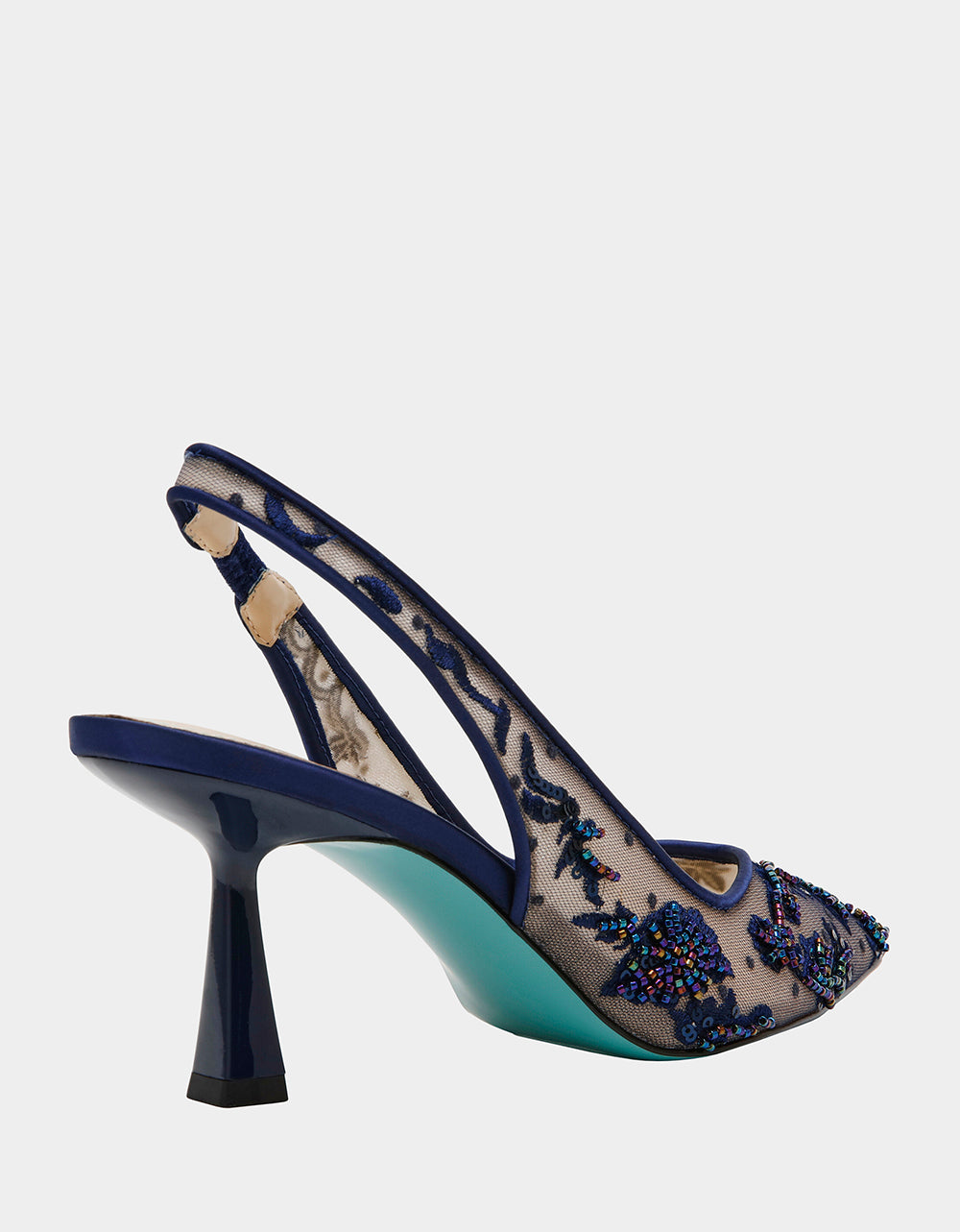 Betsey Johnson Customer Favorite - NIKKI NAVY Slingback Pointed Toe Heel