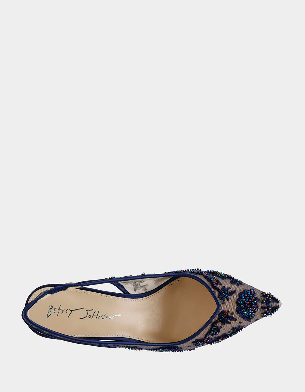 Betsey Johnson Customer Favorite - NIKKI NAVY Slingback Pointed Toe Heel