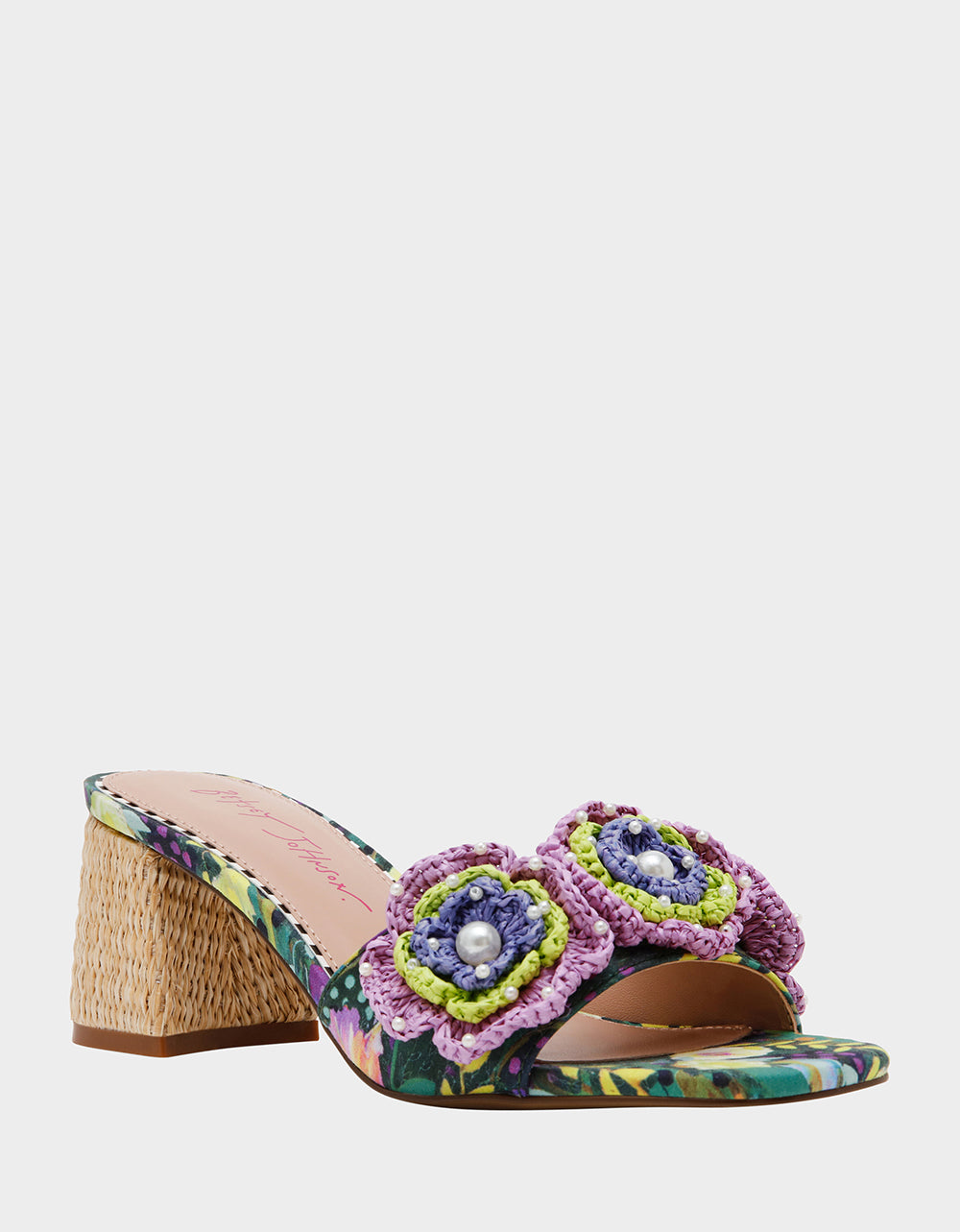 Betsey Johnson Trending - DIETRICH BRIGHT MULTI Square-Toe Mule Heel
