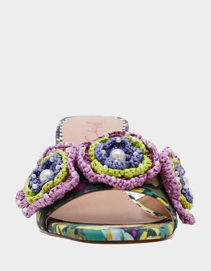 Betsey Johnson Trending - DIETRICH BRIGHT MULTI Square-Toe Mule Heel
