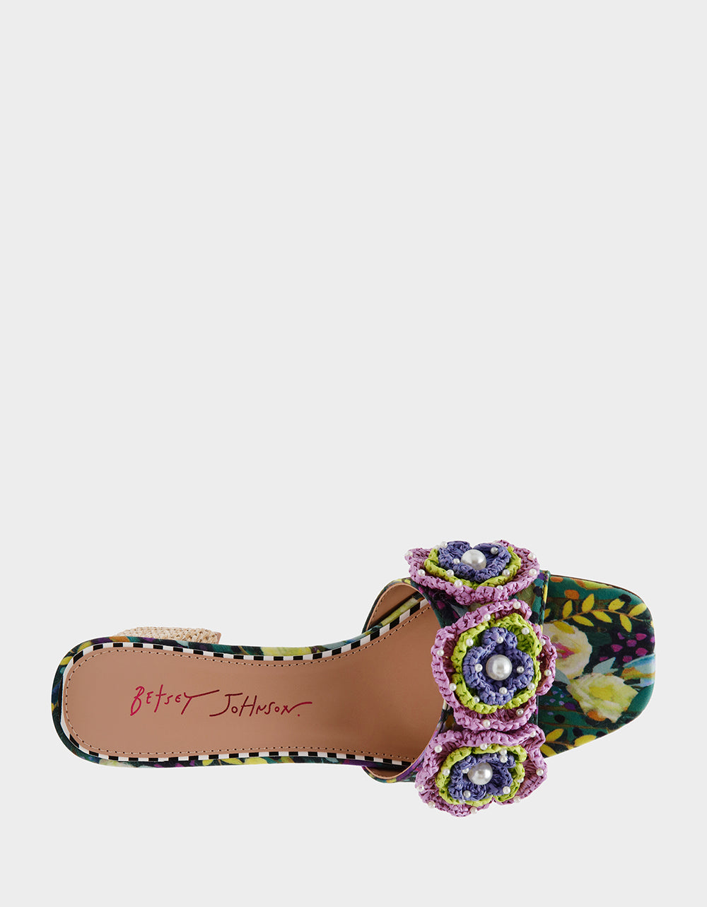 Betsey Johnson Trending - DIETRICH BRIGHT MULTI Square-Toe Mule Heel