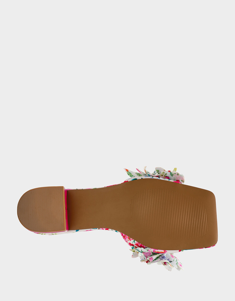 Betsey Johnson Smart Buy - GLORRIA NATURAL FLORAL MULTI Women's Slip-On Low Block Heel Floral Sandal