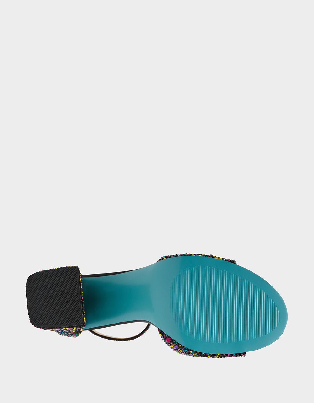 Betsey Johnson Premium - KAMI BLACK MULTI Block Heel Open Toe Women's Heel