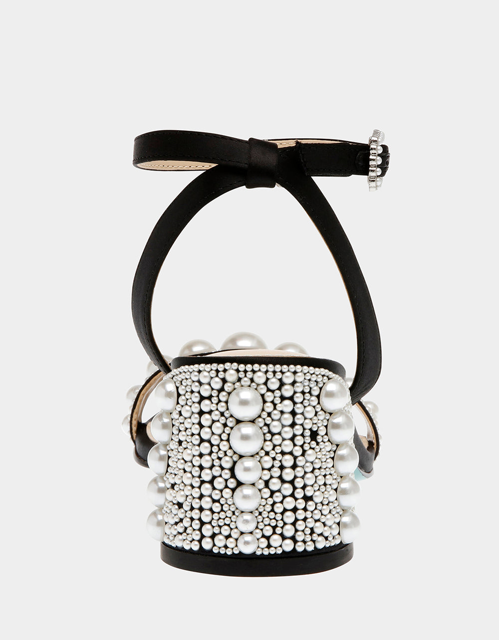 Betsey Johnson Hot Sale - TINA BLACK Pearl Block Heel Sandal