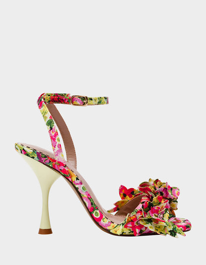 Betsey Johnson Essential - HILLEY GREEN FLORAL MULTI Women's Floral High Heel Stiletto Sandal