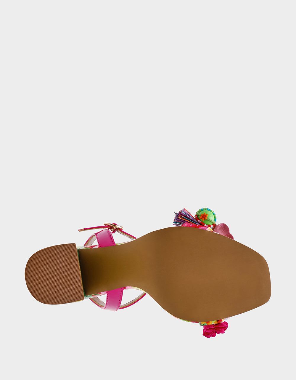Betsey Johnson Hot Sale - MASEN BRIGHT MULTI Women's Square-Toe Block Heel Floral Decal Heel