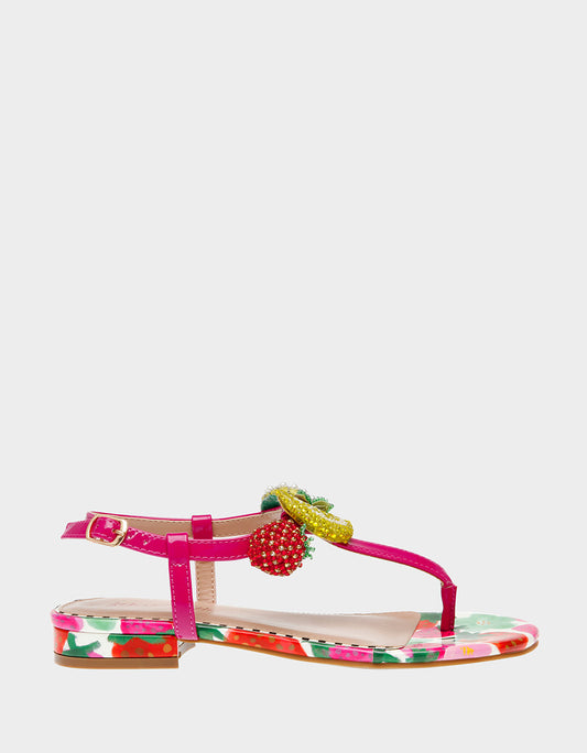 Betsey Johnson Everyday - ANISTON BERRY MULTI Flat Sandal