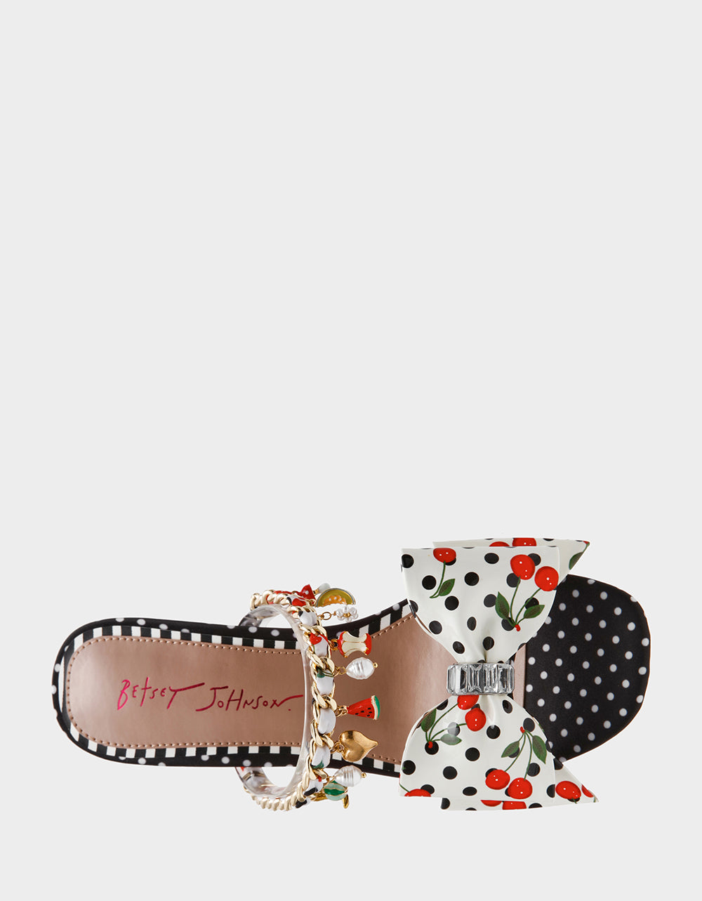 Betsey Johnson Best Seller - KAYLEEN Black Multi Women's Square-Toe Block Heel Mule Bow Heel