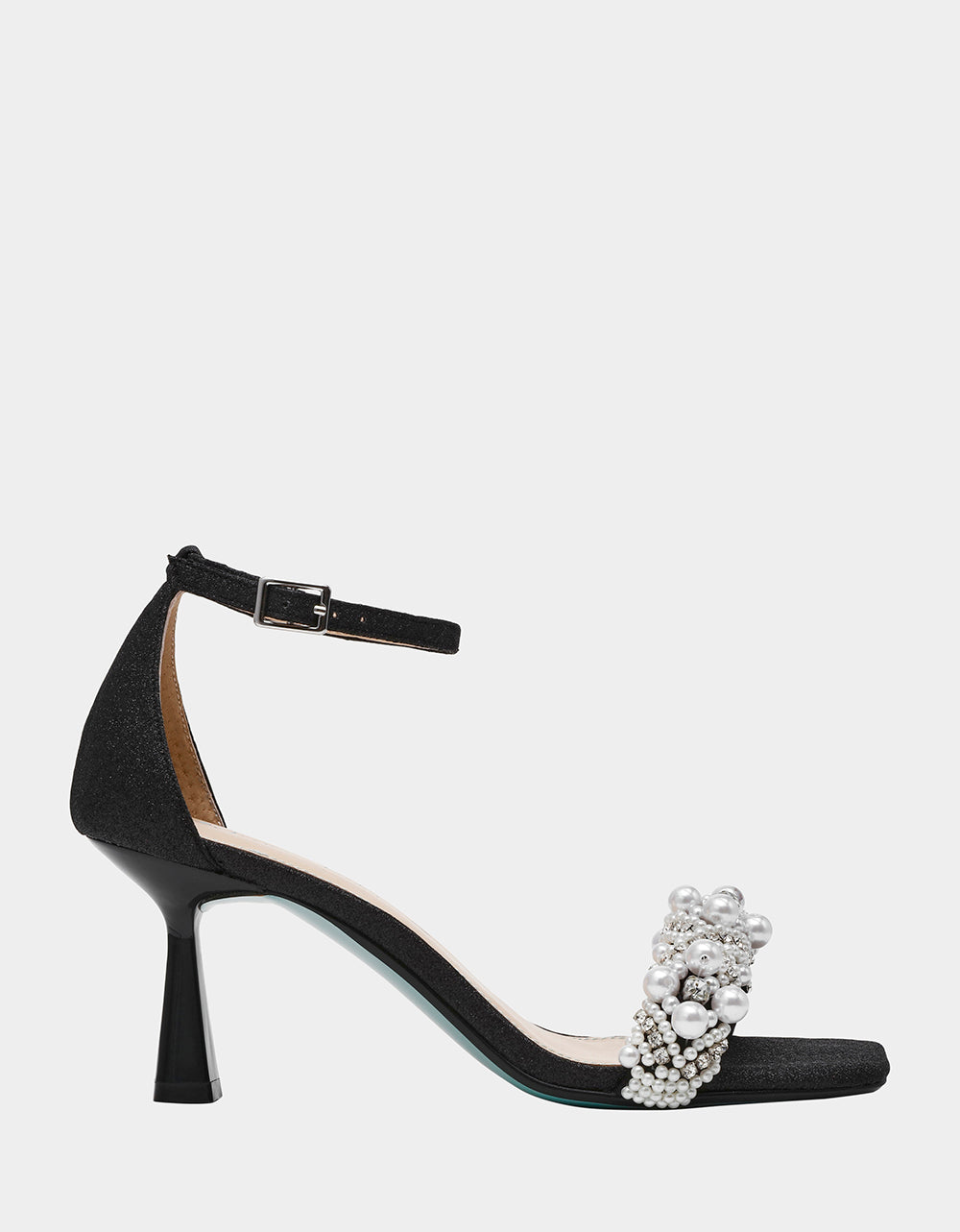 Betsey Johnson Trusted - MILO BLACK Embellished Kitten Heel