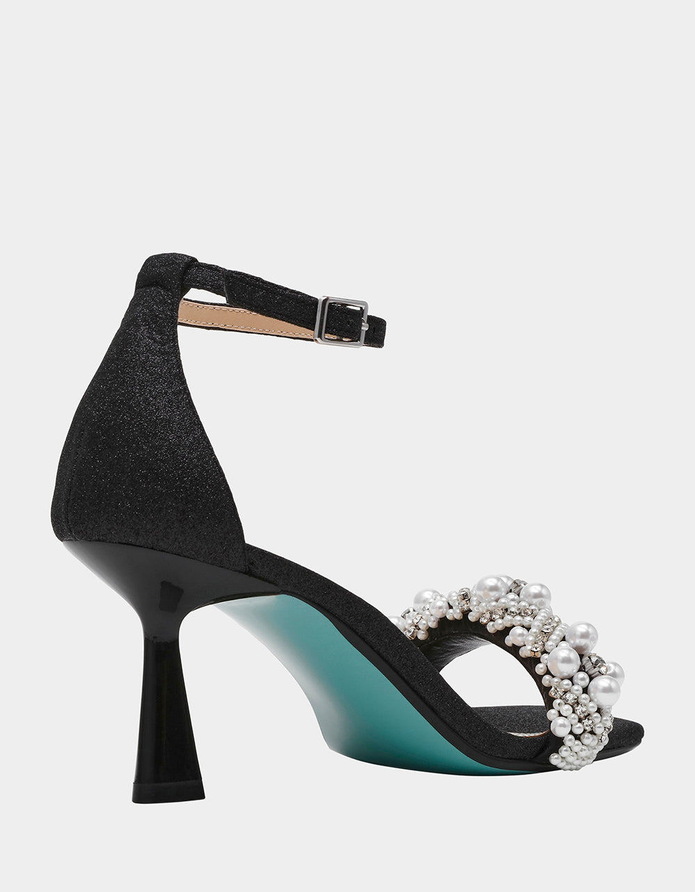 Betsey Johnson Trusted - MILO BLACK Embellished Kitten Heel