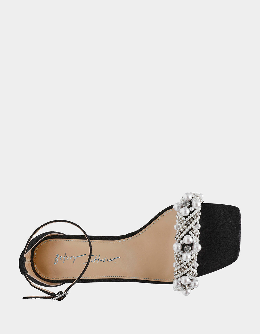 Betsey Johnson Trusted - MILO BLACK Embellished Kitten Heel