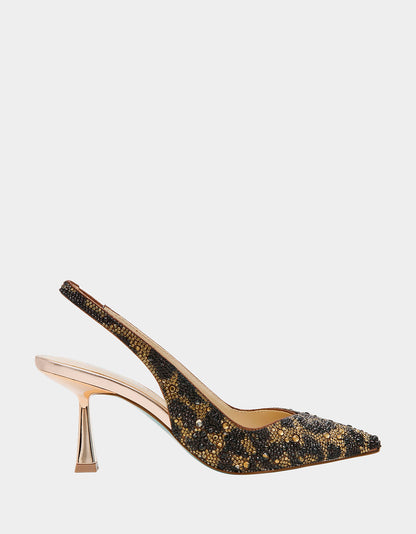 Betsey Johnson Customer Favorite - CLARK LEOPARD Slingback Women's Kitten Heel