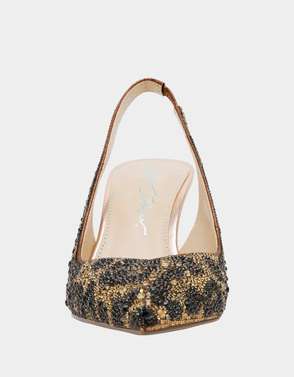 Betsey Johnson Customer Favorite - CLARK LEOPARD Slingback Women's Kitten Heel
