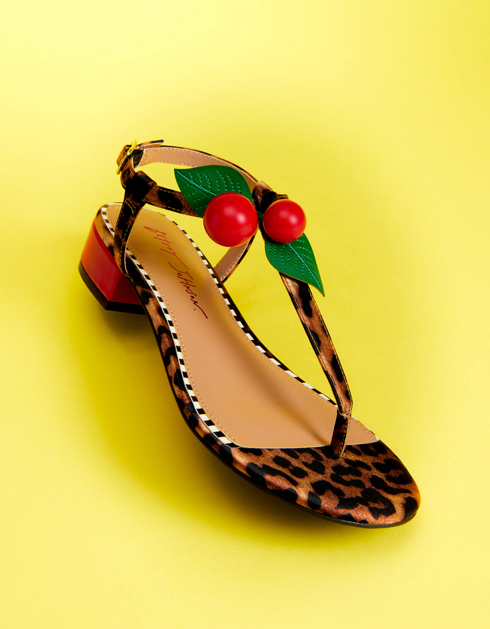 Betsey Johnson Customer Favorite - ASBURY LEOPARD Cherry Sandal