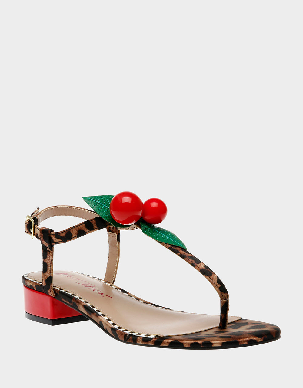 Betsey Johnson Customer Favorite - ASBURY LEOPARD Cherry Sandal