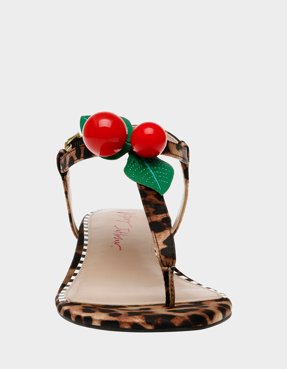 Betsey Johnson Customer Favorite - ASBURY LEOPARD Cherry Sandal