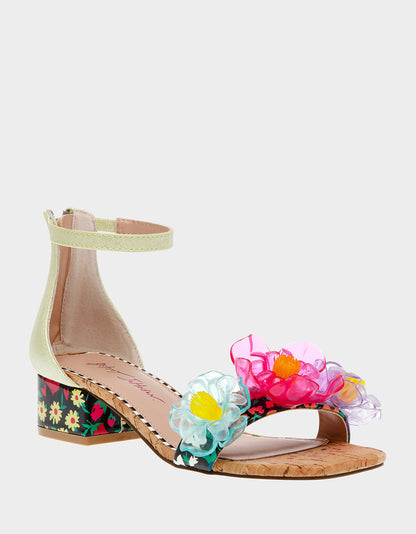 Betsey Johnson Best Seller - OAKLEE GREEN MULTI Floral Sandal