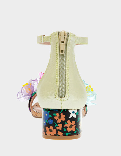 Betsey Johnson Best Seller - OAKLEE GREEN MULTI Floral Sandal