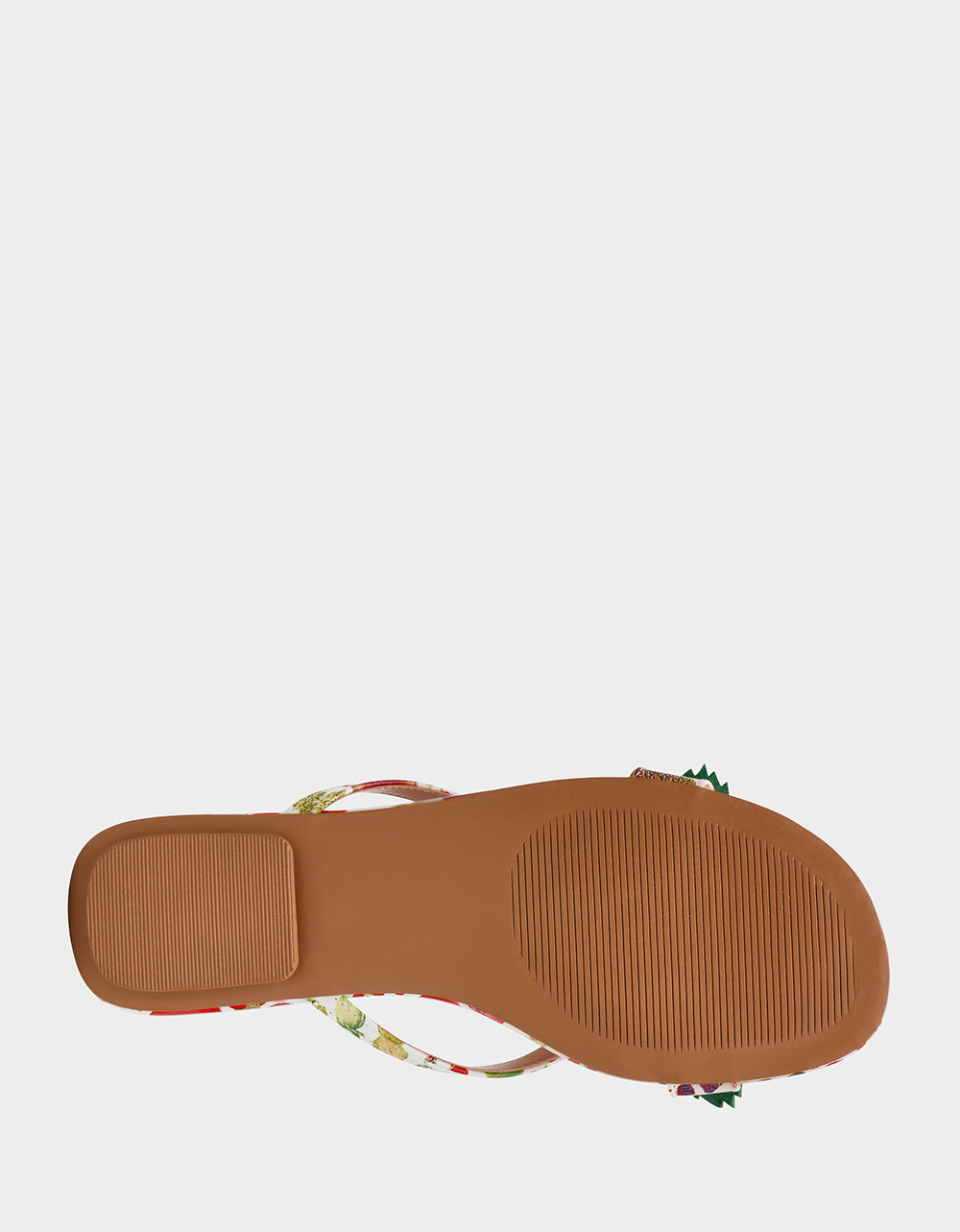 Betsey Johnson Top Pick - GARRIK WHITE MULTI Women's Thong Strappy Fruit Printed Sandal