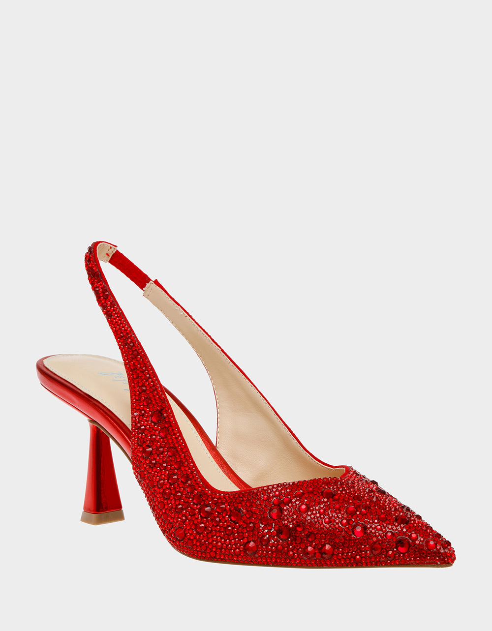 Betsey Johnson Quality - CLARK RED Slingback Kitten Heels