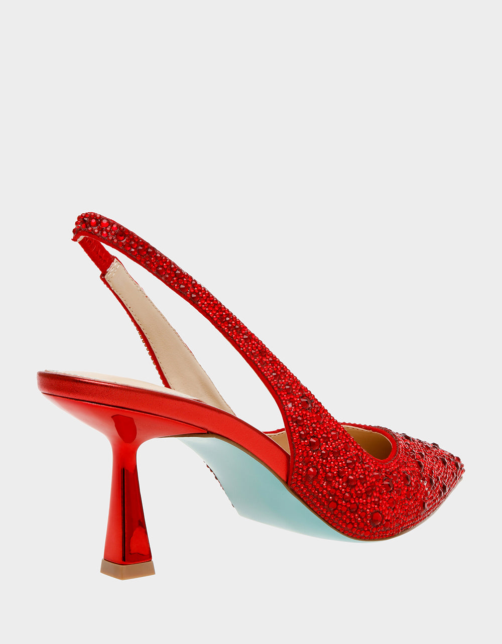 Betsey Johnson Quality - CLARK RED Slingback Kitten Heels