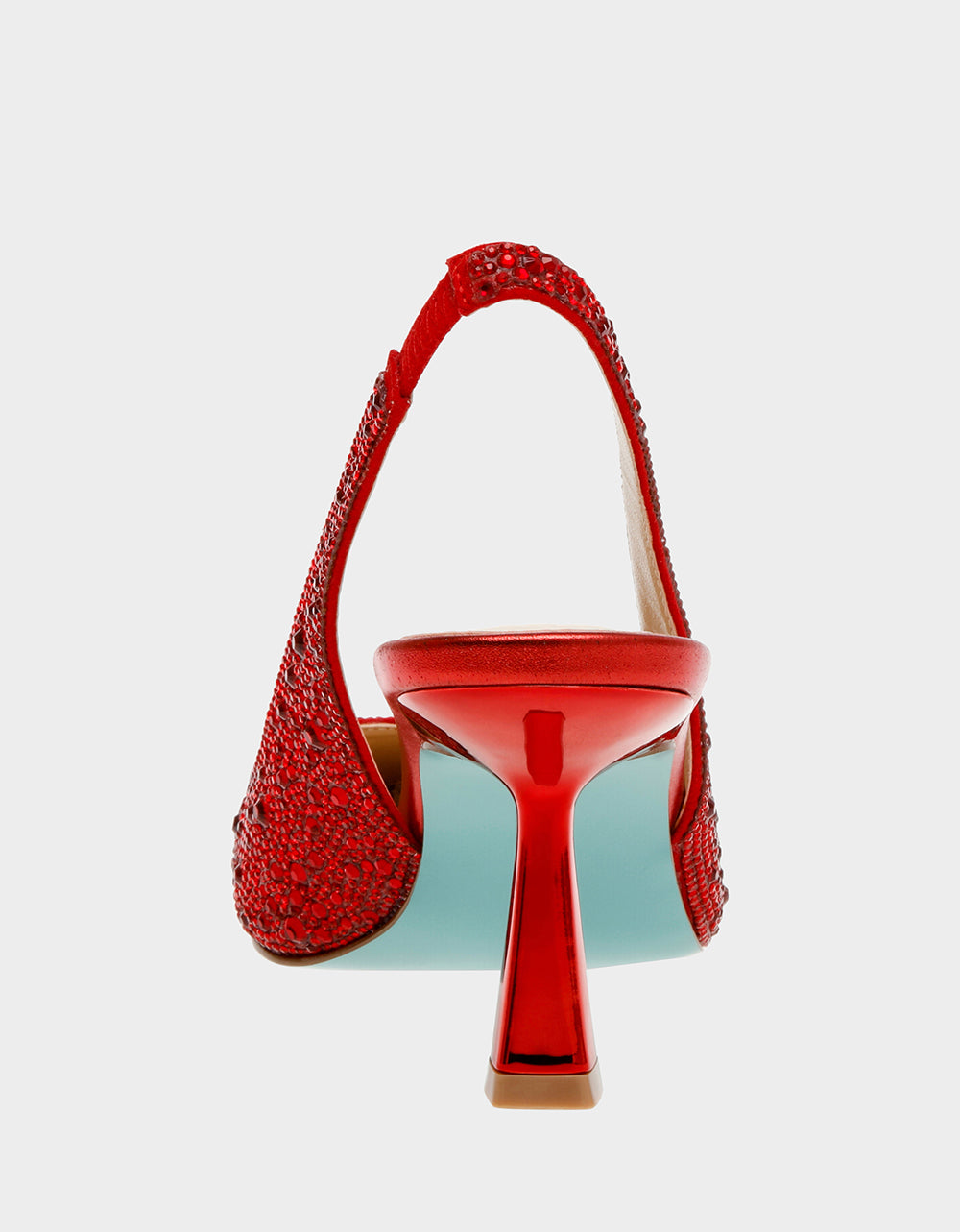 Betsey Johnson Quality - CLARK RED Slingback Kitten Heels