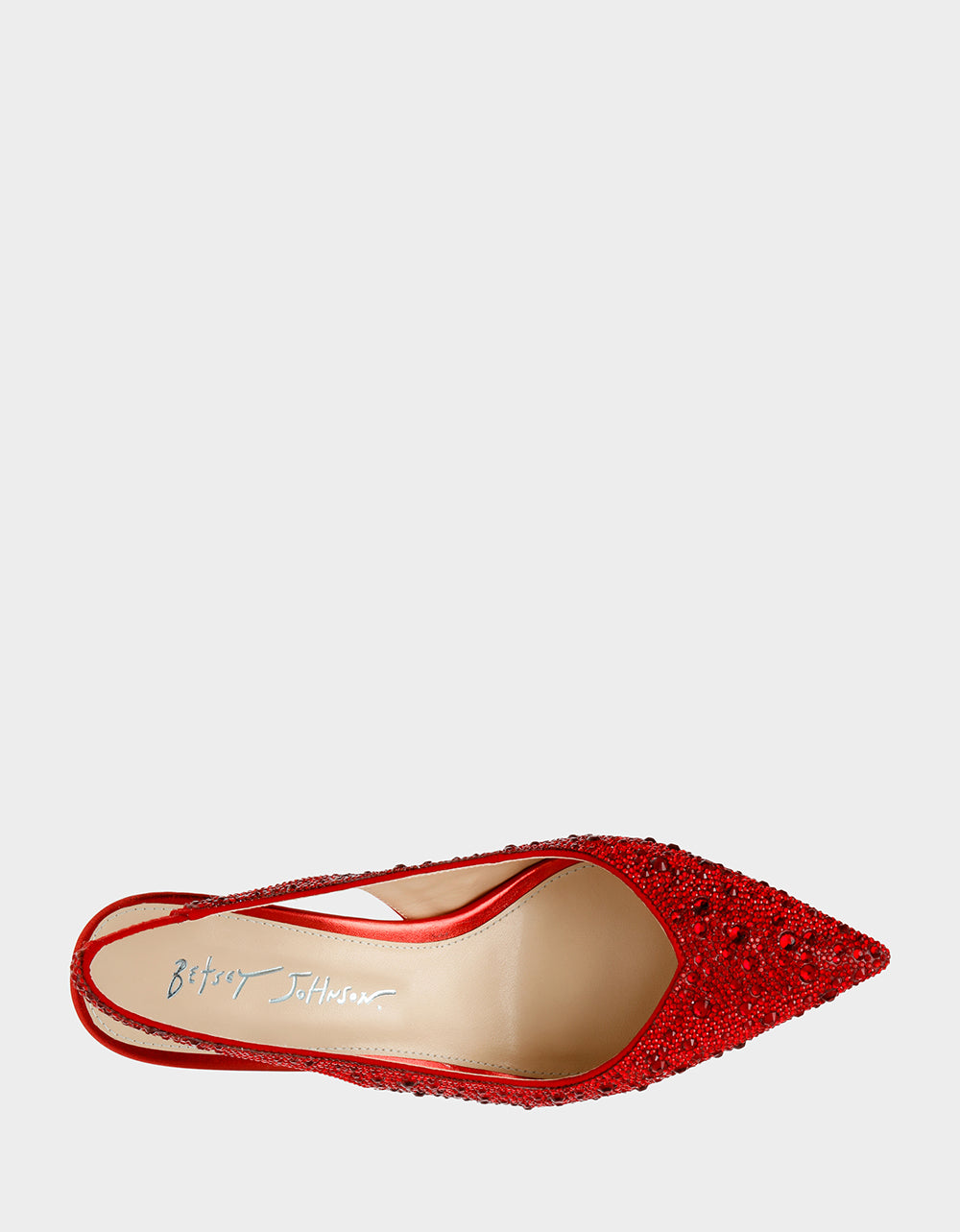 Betsey Johnson Quality - CLARK RED Slingback Kitten Heels